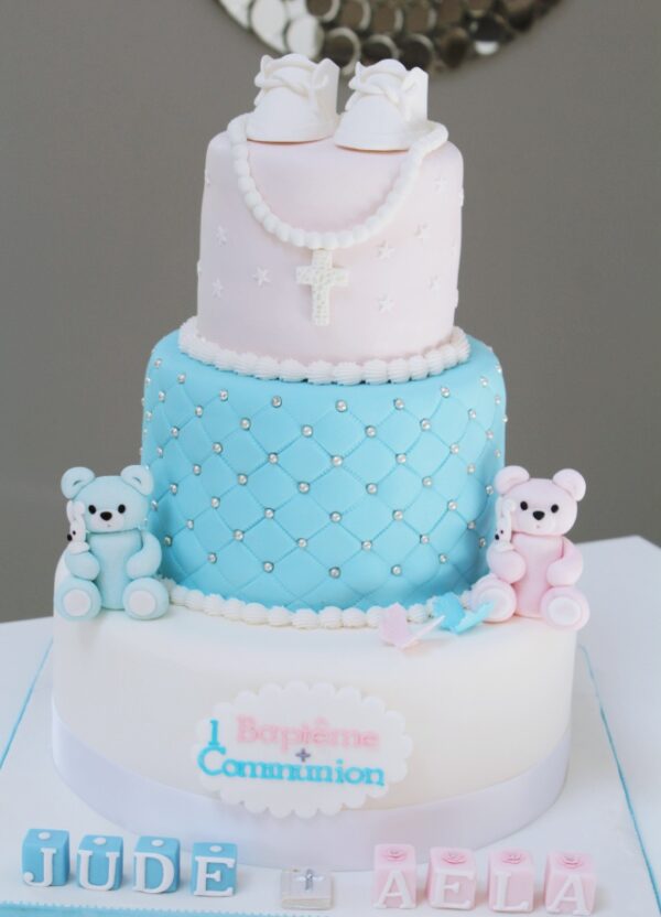 Gâteau 2 étages de communion